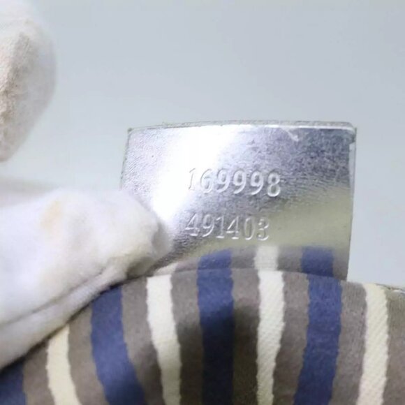 GUCCI GG Canvas Shoulder Bag Silver Auth 71301 - Picture 14 of 16